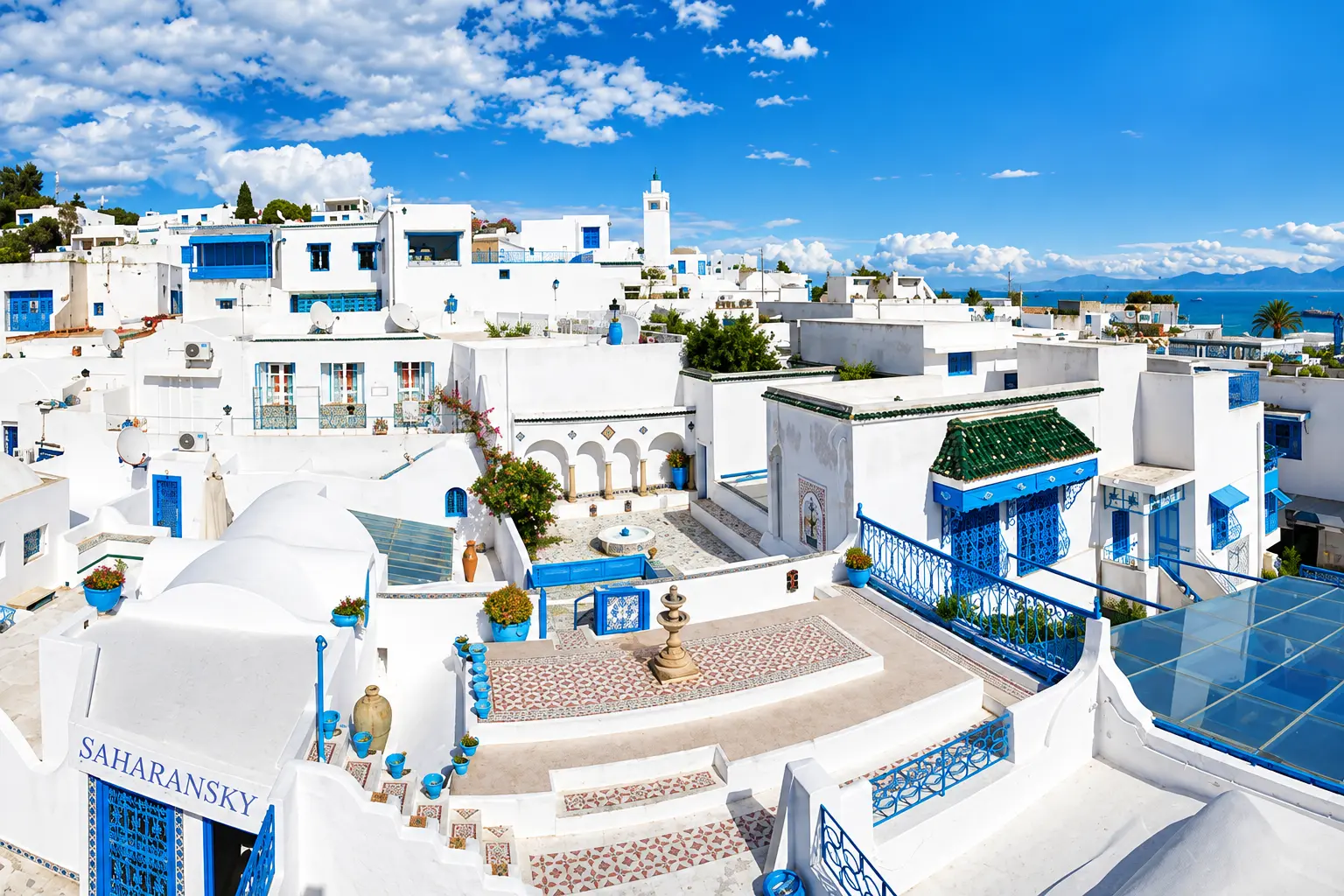 Maisons blanches et bleues de Sidi Bou Saïd